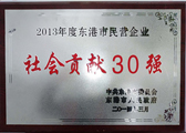 广安社会贡献30强荣誉资质